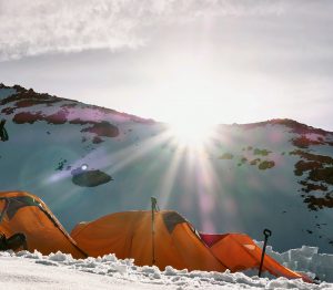 Tents in snow